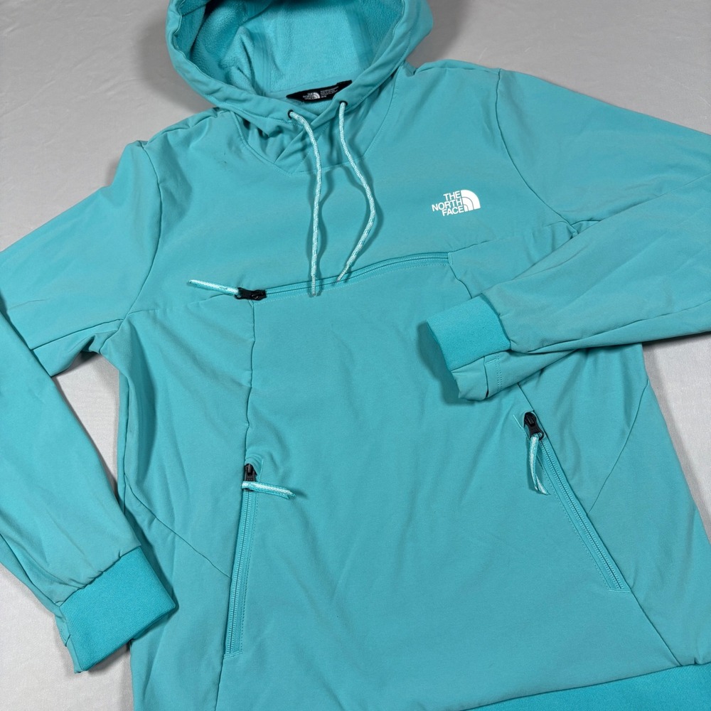 The North Face Tekno Hoodie Womens Medium Teal Blue DWR Pullover Snowboard 3LWG